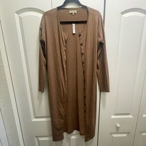 Madewell Tan Button-Up Cardigan